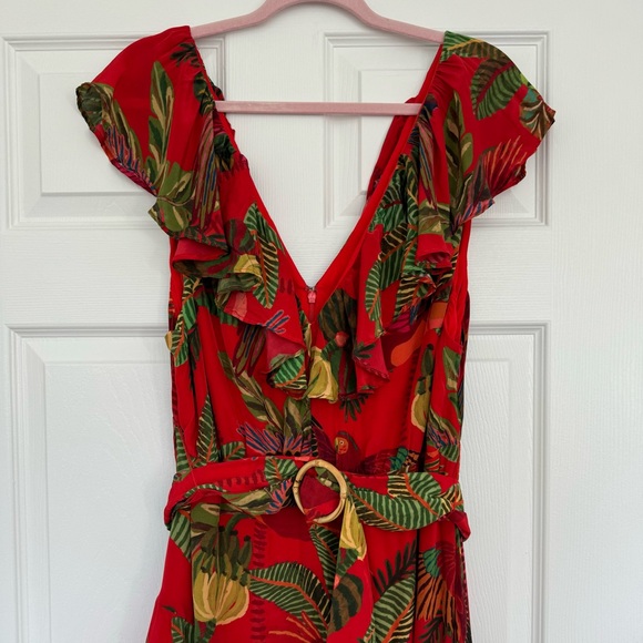 FARM Rio Red Forest Birds Maxi Dress - Picture 9 of 15